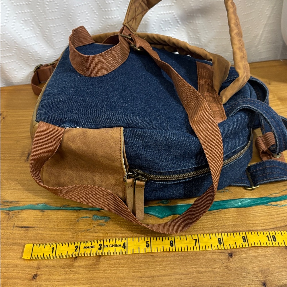 Disney Winnie The Pooh Denim Overall Mini Backpack - Picture 10 of 15